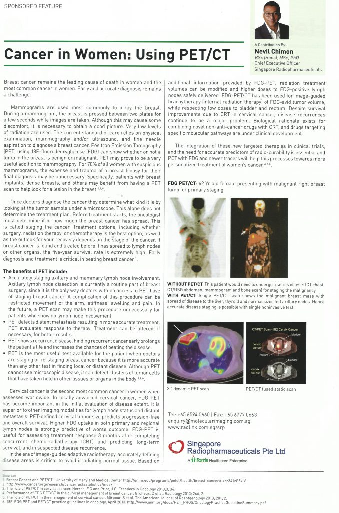 Singapore Radio Pharmaceuticals PET CT scan